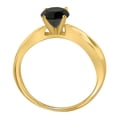thumbnail image 4 of Mauli Jewels Rings for Women 0.50 Carat Black Diamond Solitaire Ring 4-Prong-Setting 10K Solid Yellow Gold, 4 of 7