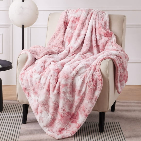 Manta de piel sintética Sherpa de Blanket Bedsure, cálida y acogedora, 130 x 150 cm