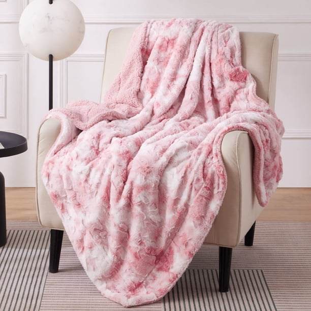 Manta de piel sintética Sherpa de Blanket Bedsure, cálida y acogedora, 130 x 150 cm