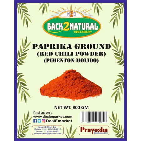 Back2Natural Paprika (Deggi Mirch) Spice Powder  Ground  800gm~ All Natural  Salt-Free | Vegan | No Colors | Gluten Friendly | NON-GMO | Indian Origin