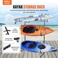 thumbnail image 6 of Kayak Storage Rack, Heavy Duty Freestanding Kayak Stand, Adjustable 3-Tier Canoe Surfboard Holder for Indoor Outdoor Garage Dock Marina Storage, 6 of 9