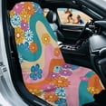 thumbnail image 2 of Bulopur Hippie Floral Front Car Seat Towel for Women Retro Breathable Sweat Carseat Protector with Storage Bag for Beach Vacation Soft Fit SUV Sedan Truck 1pcs, 2 of 7