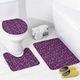 thumbnail image 4 of Bathroom Shower Curtain Sets with Rugs and Accessories, Cartoon Leaf Pattern Printed on Bathroom Accessories Sets Complete, Suitable for Small Gym Guest Bath, 72 x 72 inches, 4 of 8