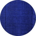 thumbnail image 1 of Ahgly Company Machine Washable Indoor Round Abstract Blue Modern Area Rugs, 6' Round, 1 of 4