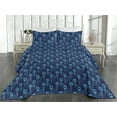 thumbnail image 2 of Ambesonne Marine Quilted Bedspread Set 3 Pcs, Pattern Nautical Jellyfish, Twin, Sea Blue Indigo, 2 of 4
