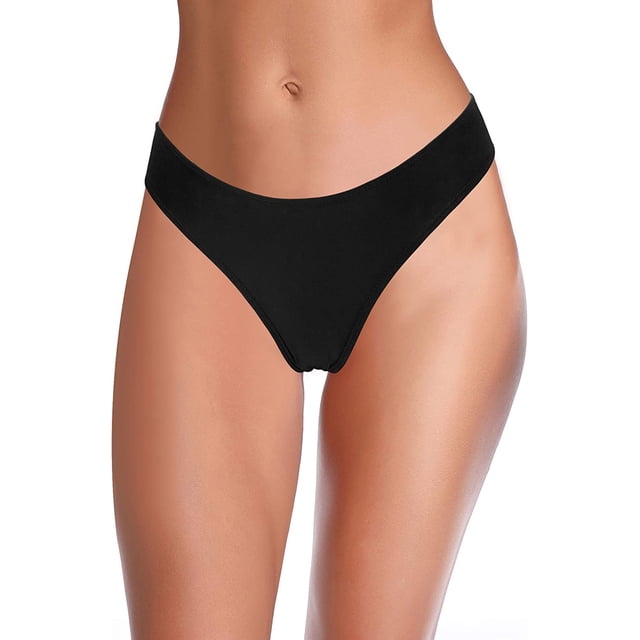 Braguita con Estampado de Leopardo a Media Cintura para Mujer Negro M Negro M Xishao ropa