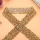 thumbnail image 5 of 1yard 30mm Diamond Mesh Wrap Roll Sparkle Crystal Rhinestone Ribbon Decoration (Gold), 5 of 5