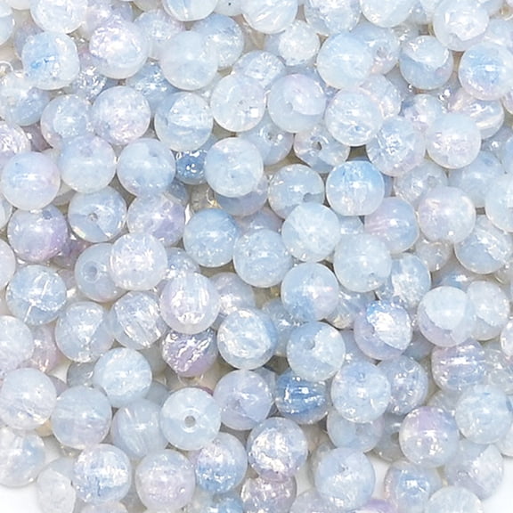 A pack of colored glass cracked jade beads 8mm in various colors for various DIY - style2