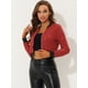 thumbnail image 3 of Chaqueta De Lentejuelas Tipo Aviador Con Cremallera En La Parte Delantera Con Purpurina Brillante Para Mujer rojos S, 3 of 5