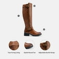 thumbnail image 3 of Dream Pairs Women's Wide Calf Knee High Riding Boots Low Heel Fall Tall Style, 3 of 6