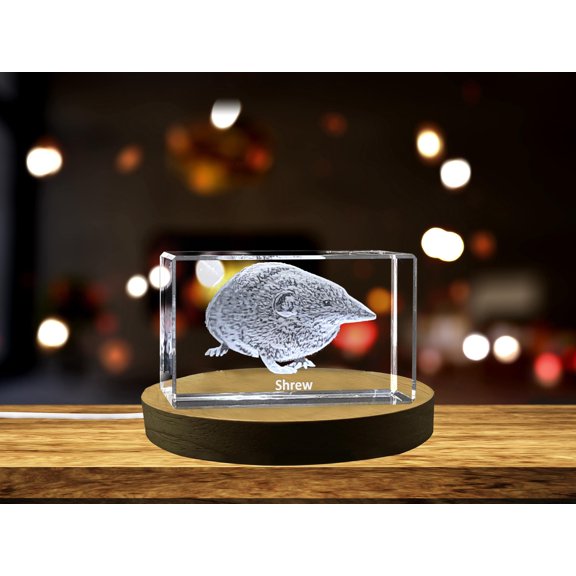 Shrew Whispers | 3D Engraved Crystal Keepsake