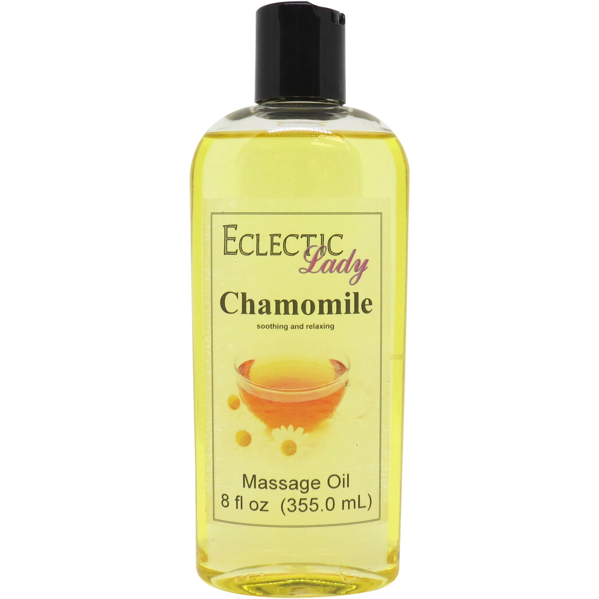 Chamomile Massage Oil by Eclectic Lady, 8 oz, Sweet Almond Oil and Jojoba Oil