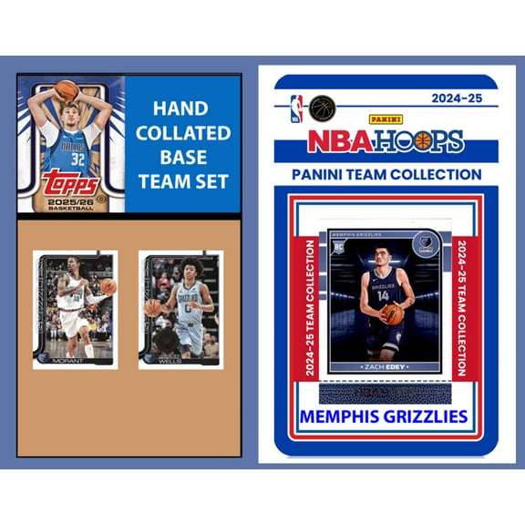 2025-26 2026 Topps Memphis Grizzlies Team Set 2024 Panini Hoops Ja Morant