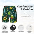 thumbnail image 5 of Sigee Sport Monster Print Mens Swim Trunks with Compression Liner Quick Dry Swim Stretch Beach Shorts with Pockets,S-3XL, 5 of 7
