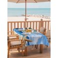 thumbnail image 2 of Outdoor Table Cloth with Umbrella Hole and Zipper, Summer Palm Tree Waterproof Rectangle Tablecloth 60"x102", Beach Ocean Coastal Starfish Shells Washable Table Cover for Outside Party Patio Picnic, 2 of 8