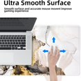 thumbnail image 5 of Large Mouse Pad XXL XL Large Mouse Pad Long Extended Mousepad Desk Pad Non-Slip Rubber Mice Pads Stitched Edges Thin Pad (31.5x11.8x0.12 Inch)-Ink White Gold Marble, 5 of 6