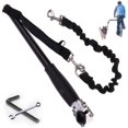 thumbnail image 1 of Dog Bike Leash - Easy Installation Removal - Hand Free Dog Bicycle - Exerciser Leash - for Exercising - Training Jogging - Cycling and Outdoor - Safe with Pets - Steel and Black Handle., 1 of 5