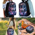 thumbnail image 2 of Jeiento Galaxy Wolf Backpack for Boys Bookbag and Lunch Box Set 17 Inch School Bag with Lunch Bag Pencil Case 3rd Grade Kindergarten Book Bag Adjustable Travel Daypack, 2 of 7