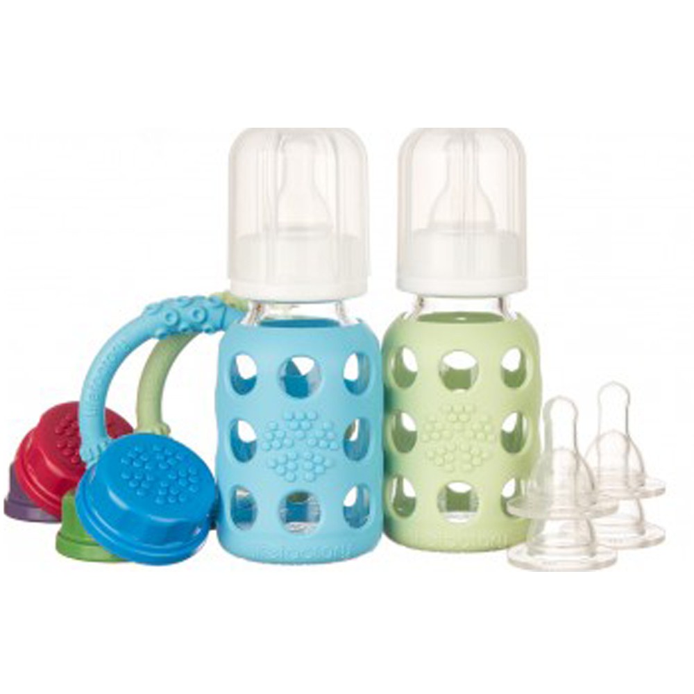 Two-Bottle Starter Set with 4-Ounce Glass Bottles, Teether Set, Nipple Set, and Flat Cap Set - image 2 of 4