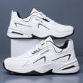 thumbnail image 3 of Men's Leather Waterproof Platform Dad Shoes Casual Walking Sneakers, 3 of 6