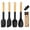 Black, variant on Badiano 4 Pack Silicone Spatula Spoon Set, Wooden Handle Rubber Spoonula for Nonstick Cookware,Black