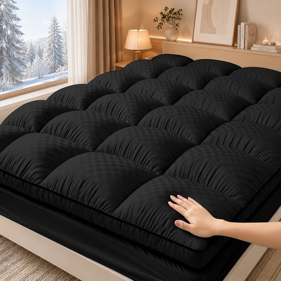 Summer Mattress Topper With Deep Pocket Mattress Pad, Suitable For Multiple Mattress Sizes,Machine-washable Soft Pillow-top Protector