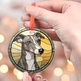 thumbnail image 4 of Grey Whippet: Ornament Style Wall or Window Hanging, 2025, Holiday Decoration, Seasonal Keepsake Gift, Unique Collectible, Window Hanging, Home Decor 2025, Holiday Decoration,, 4 of 5