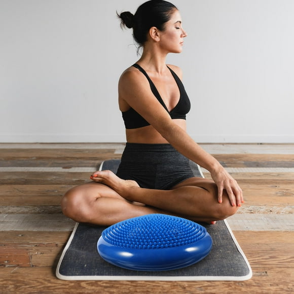 OUNONA Wobble Cushion Blue PVC for Promoting Core Stability 1Pcs