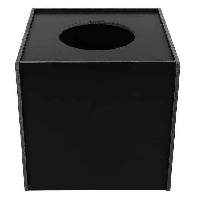 Miangastore Black PVC Lottery Box for Storage Use Durable Opaque Design Suitable for Various Occasions 6.5 x 4.5 x 3 inches