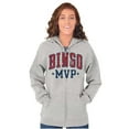 thumbnail image 3 of Funny Bingo Grandma Grandmother Gigi Unisex Fleece Graphic Zip Up Hoodie Brisco Brands 2X, 3 of 5