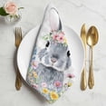 thumbnail image 2 of Easter Bunny Cloth Napkins, Blue Easter Eggs Spring Floral Grey Plaid Washable and Reusable Dinner Napkins Set of 8, Table Napkin for Kitchen Party Birthday Wedding Hotel Housewarming 20"x20", 2 of 9