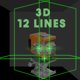 thumbnail image 2 of Máquina autoniveladora multifuncional de 12 líneas con nivel láser de luz verde 3°, 2 of 8