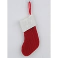 thumbnail image 3 of Christmas Ornaments Knitted Hosiery Wool Hosiery Embroidered Dog's Paw Snowflake Children's Candy Gift Bag red Christmas Stocking Gift Bag Christmas Tree Ornaments, 3 of 13