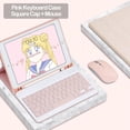 thumbnail image 1 of Magnetic Keyboard Case for iPad 10 2022 Case Wireless Keyboard Mouse Tablet Cover for iPad Air 5 2 3 4 Pro 11 10.5 10.2 9.7 pink square mouse air 1 2 pro 9.7, 1 of 6
