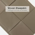 thumbnail image 2 of Woven Sheepskin leather Multi-Card Coin Purse, Chic Fashionable Card Holder and Small Card Wallet Woman (Black), 2 of 7