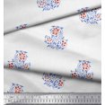 thumbnail image 3 of Soimoi Poly Georgette Fabric Leaves & Floral Block Decor Fabric Printed Yard 42 Inch Wide, 3 of 3