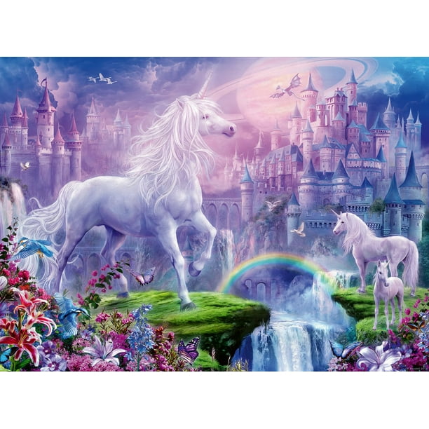 Rompecabezas Ravensburger Unicorn Kingdom 100 piezas para niños