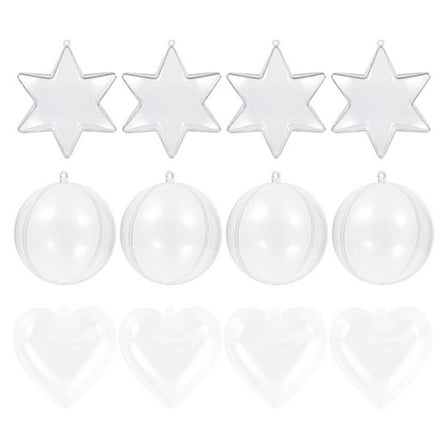 HONITANO 15Pcs Plastic Transparent Bauble Pendant Star Bath Mold for Craft Projects