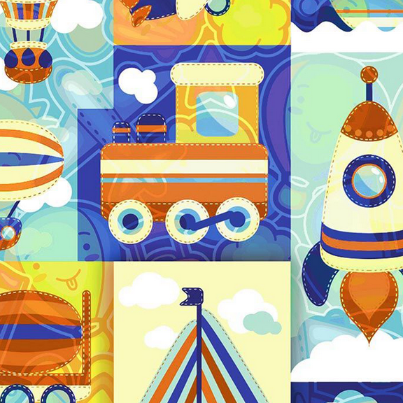 Stylish Fabric 44-Inch 100% Cotton Conversational Sewing & Craft Fabric, 1 Yard, Yellow