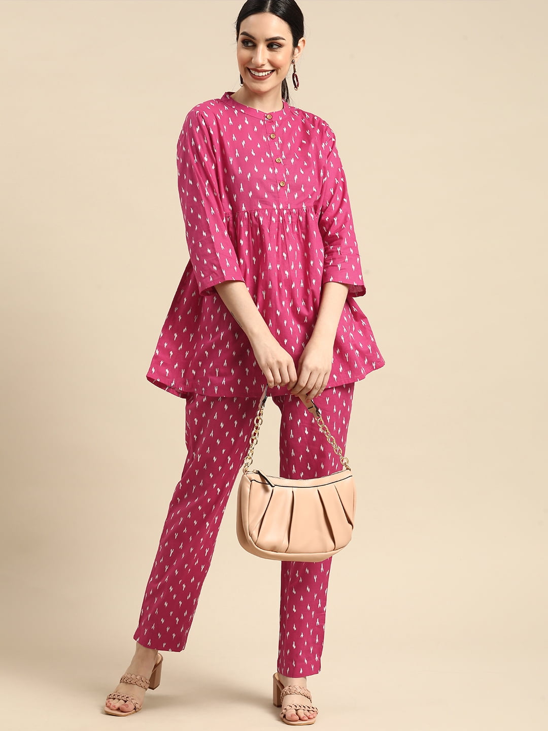 Anouk By Myntra Kurti Set For Women Indian Style Mandarin Collar