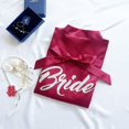 thumbnail image 5 of Silver Embellished Bride Bridesmaid Morning Robe Wedding Makeup Robe Women's Thin Silk Cardigan Robe, 5 of 7