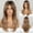 Ombre Mixed Brown, variant on Sucs Long Layered Synthetic Hair Wigs for Women with Bang