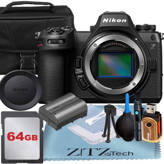 Nikon Z6 III Mirrorless Camera (Body Only) with 64GB SanDisk Memory Card   Cleaning Kit   ZeeTech Accessory Bundle (International Version)