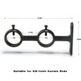 thumbnail image 7 of Curtain Rod Bracket, 2Pcs Double Curtain Rod Holder, Double Rod Brackets Hooks for Living Room Bedroom Curtain Rods, 7 of 7