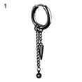 thumbnail image 5 of Jiaroswwei 1Pc Men Fashion Long Chain Ear Piercing Loop Clip Hoop Earring Jewelry Gift, 5 of 7