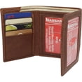 thumbnail image 3 of Marshal DEER Genuine Leather Bifold Trifold RFID Blocking Wallet for Men Jumping Deer Trifold, 3 of 7