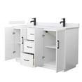thumbnail image 2 of Elan TK 60" White Double Vanity & White Cultured Marble Top & Black Trim, 2 of 5
