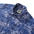 thumbnail image 2 of YIUME Men's Hawaiian Shirt Shoal Layered Print By Katie O'Shea Design Cotton Button-down Short Sleeve Aloha Shirt, 2 of 8