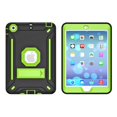 thumbnail image 3 of Dteck iPad Mini Case (no built-in screen protector), iPad Mini 2 Case, iPad Mini 3 Case, iPad mini Retina Case, Three Layer Heavy Duty Shockproof Protective Case with Kickstand, Black/Green, 3 of 6
