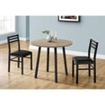 thumbnail image 3 of Contemporary Home Living 3pc Black and Brown Contemporary Dining Table Set 35", 3 of 5